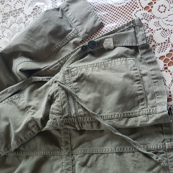 Madewell olive green military button down  distres light jacket S - Picture 7 of 8